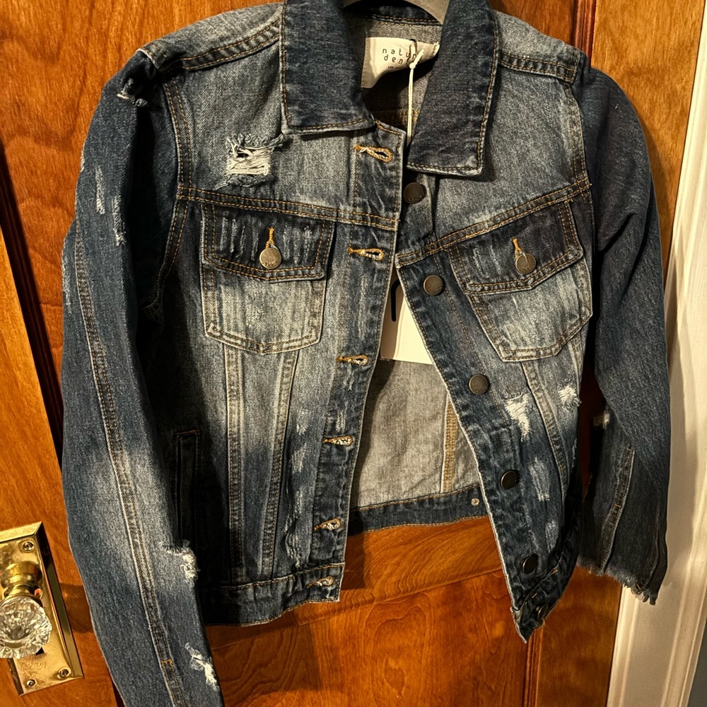 Denim Jacket by Free People - Blue